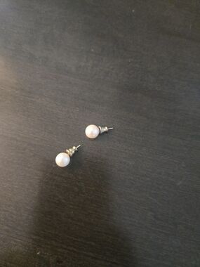 Classic Pearl Stud Earrings - White Pearls